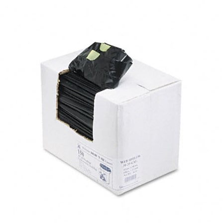 Vortex Heavy-Duty Draw/Tie Bags Hexene Resin 33gal 1.2mil 40 x 33-1/2 Black, 150PK VO2773156